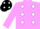 LILAC, white spots, black cap with white spots