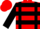 Red, Black Braces and 'JW', Two Black Hoops on Sleeves