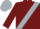 Burgundy, silver sash, silver band on sleeves, silver cap