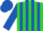 Lime Green and Royal Blue Stripes, Lime Sleeves and Cap