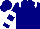 Navy, white epaulets, white bars on sleeves, navy cap