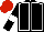 Black, White seams and armlets, Red cap