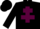 Black, maroon cross of lorraine
