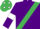 Purple, Emerald Green sash, Purple sleeves, White armlets, Emerald Green cap, White spots