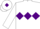 WHITE, purple triple diamond, purple diamond on cap