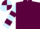 Maroon, Light Blue and Maroon hooped sleeves, quartered cap
