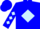 Blue, blue 'L/T' on light blue diamond, light blue diamonds on sleeves