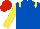 ROYAL BLUE, YELLOW epaulets and sleeves, RED cap