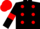 Black, Red spots, armlets and cap