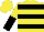 Yellow, Black hoops, halved sleeves, Yellow cap