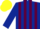 Dark blue and maroon stripes, yellow cap