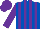 ROYAL BLUE & PURPLE STRIPES, purple sleeves & cap