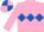 Pink, Royal Blue triple diamond, quartered cap