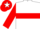 WHITE, red hoop, red sleeves, white armlet, red cap, white star