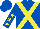 Royal Blue, Yellow cross belts, Royal Blue sleeves, Yellow stars