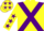 Yellow, Purple cross belts, Yellow sleeves, Purple stars and stars on cap