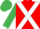 Red, White cross belts, Emerald Green sleeves and cap