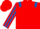 Red, Royal Blue epaulets, striped sleeves