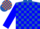 Royal blue & orange halves, white 'RC', orange & blue blocks on sleeves