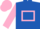 Royal Blue, Pink hollow box, sleeves and cap