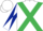White, Emerald Green cross belts, White and Dark Blue diabolo on sleeves