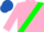 Hot pink, blue & green sash, royal blue cap