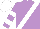 Mauve, White sash, hooped sleeves, White cap