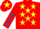 Red, Yellow stars, Red sleeves, Royal Blue stars, Red cap, Yellow star