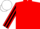 Red, Black striped sleeves, White cap