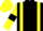 Black, Yellow braces, Yellow sleeves, Black armlets and star on Yellow cap