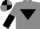 GREY, black inverted triangle, halved sleeves, quartered cap