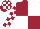Maroon and White (quartered), checked sleeves and cap
