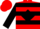 Red, Black Diamond, Two Black Hoops on Sleeves