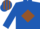 Royal Blue, Brown diamond, striped cap