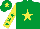 Emerald Green, Yellow star, Yellow sleeves, Emerald Green stars, Emerald Green cap, Yellow star