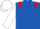 Royal Blue, Red epaulets, White sleeves and cap