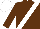 BROWN, WHITE sash, WHITE cap