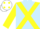 LIGHT BLUE, yellow cross belts & sleeves, white cap, yellow spots