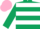 Dark Green, White hoops, Dark Green sleeves, Pink cap