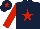 Dark Blue, Red star, sleeves and star on cap