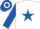 White, Royal Blue star and sleeves, Royal Blue and White hooped cap