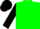 Green, black sleeves, black cap