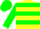Yellow, green hoops, green bars on sleeves, green cap