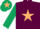 Maroon, Beige star, Dark Green sleeves, Dark Green cap, Beige star