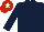 DARK BLUE, red cap, white star