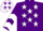 Purple, White stars, chevrons on sleeves
