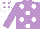 Mauve, White spots, White cap, Mauve spots
