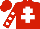 Red, White Cross of Lorraine, Red sleeves, White spots