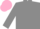 Grey, pink cap