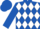 Royal Blue and White diamonds, Royal Blue cap